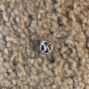 Pandora Initial Vintage K, Clear CZ